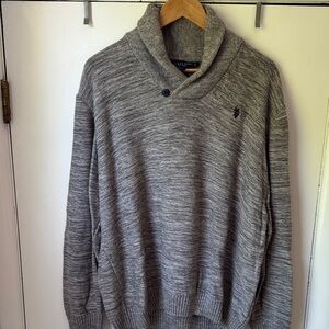 Men’s Gray Polo Sweater